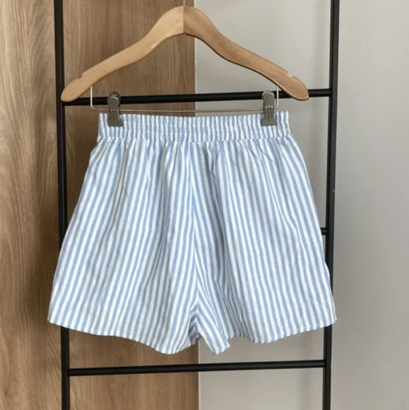 Striped Linen Shorts
